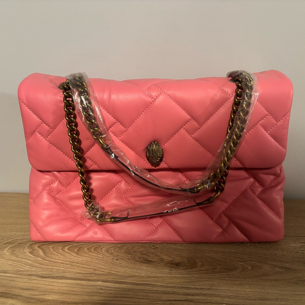 Pink Quilted Chain Shoulder Bag